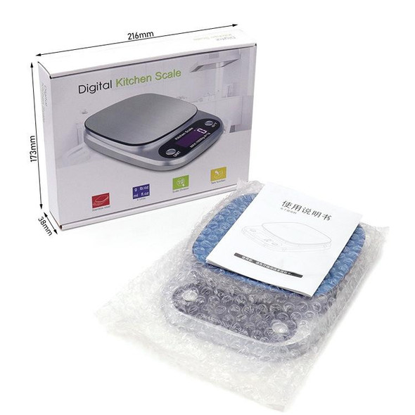 Small Multifunctional Kitchen High Precision Electronic Scale LCD Digital Display Food Scale, Model: 5kg/ 0.1g