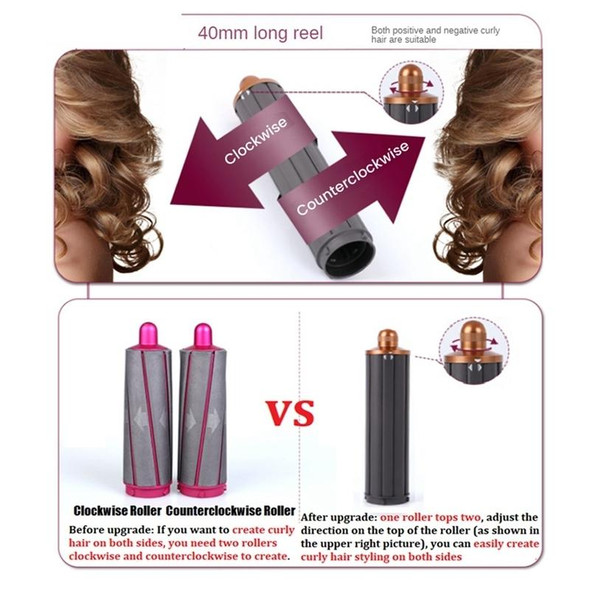 For Dyson Airwrap Hair Dryer HS01 / HS05 / HD08 18.6 x 4cm Upgraded Long Curling Barrels Nozzle With Short Adapter Golden