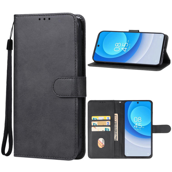For Tecno Camon 20 Pro 4G Leatherette Phone Case(Black)