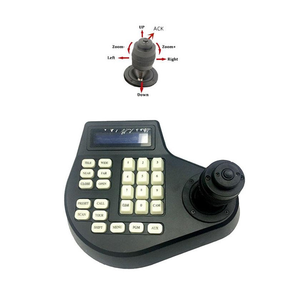 8003H Analog Coaxial Dome Control Keyboard RS485 PTZ, Specification:4 Axis(AU Plug)