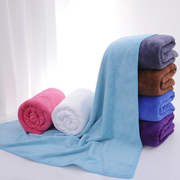 25x25cm Nano Thickened Large Bath Towel Hairdresser Beauty Salon Adult With Soft Absorbent Towel(Coffee)