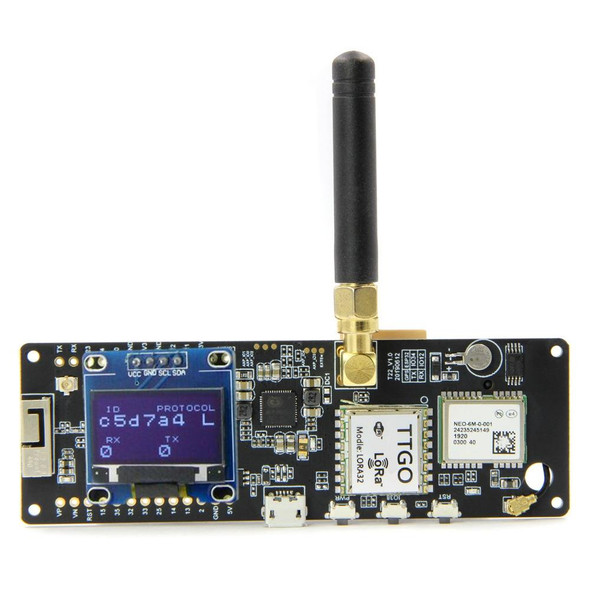 TTGO T-Beam ESP32 Bluetooth WiFi Module 433MHz GPS NEO-M8N LORA 32 Module with Antenna & 18650 Battery Holder