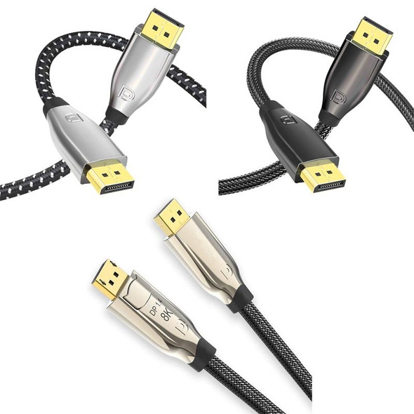 1m 1.4 Version DP Cable Gold-Plated Interface 8K High-Definition Display Computer Cable(Gold)