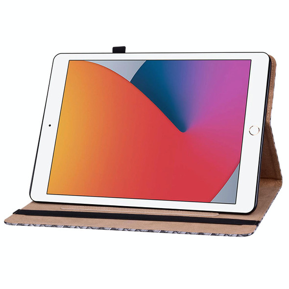 Color Weave Smart Leatherette Tablet Case - iPad 10.2 2019/Air 2019/10.5/10.2 2020/2021(Black)