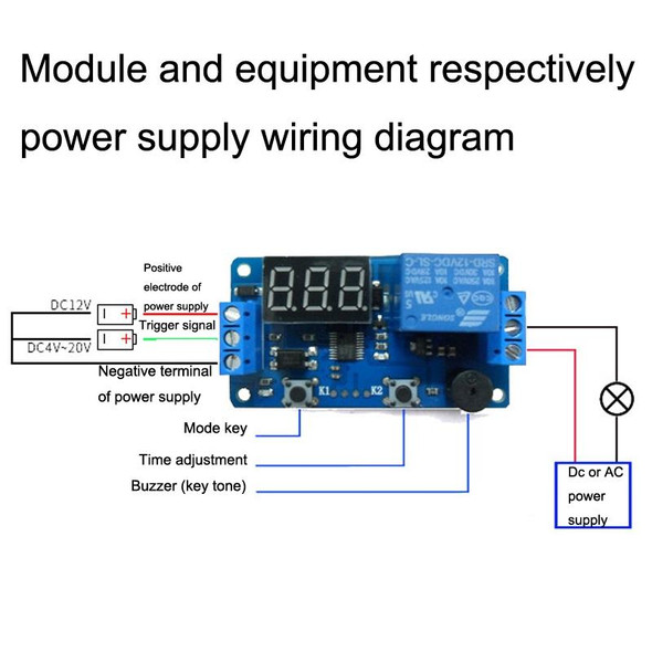 DK-C-01 Car Programmable Timing LCD Digital Display Relay Module Can Control DC AC Delay Relay
