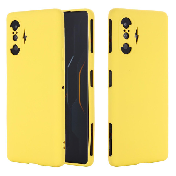 For Xiaomi Poco X6 Pro 5G/Redmi K70E Solid Color Liquid Silicone Dropproof  Full Coverage Phone Case(Yellow), snatcher