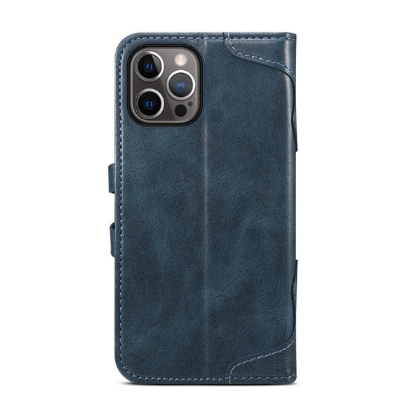 Calf Texture Buckle Horizontal Flip Leatherette Case with Holder & Card Slots & Wallet - iPhone 13 mini(Blue)