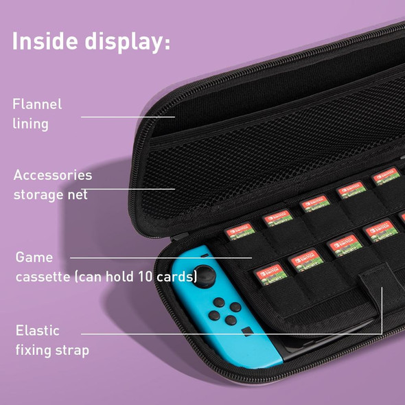 For Nintendo Switch Game Console Dragon Claw Pattern Storage Bag(Blue)