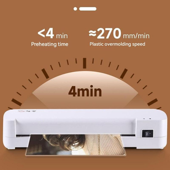 A4 Hot Cold Laminator Machine Photo Documents Hot Lamination 220V EU Plug