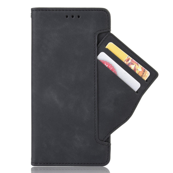 For vivo Y33T / Y33s / Y21 / Y21s Skin Feel Calf Texture Card Slots Leather Phone Case(Black)
