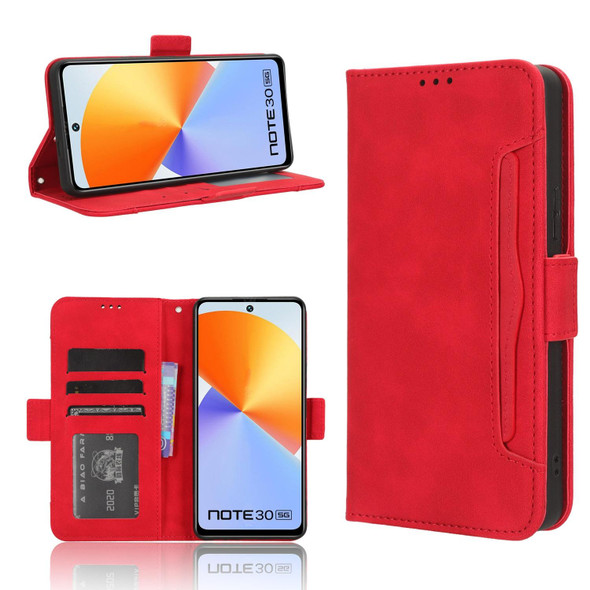 For Infinix Note 30 4G Skin Feel Calf Texture Card Slots Leatherette Phone Case(Red)