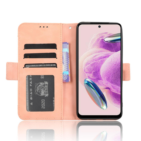 For Xiaomi Redmi Note 12S 4G Skin Feel Calf Texture Card Slots Leather Phone Case(Pink)