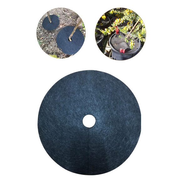 20 PCS 25x3cm Ecological Anti-Grass Non-Woven Cloth Gardening Floor Cover Cloth Breathable Moisturizing Can Reduce Fruit Garden Film(Black)