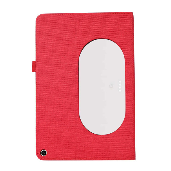 For Google Pixel Tablet Fabric Leatherette Tablet Case(Red)