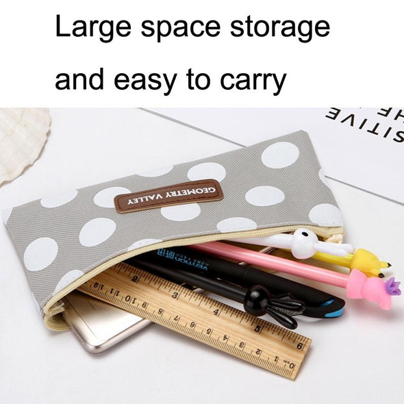 10pcs Simple Pencil Bag Canvas Student Stationery Bag Large Capacity Pencil Bag(Black Grid)