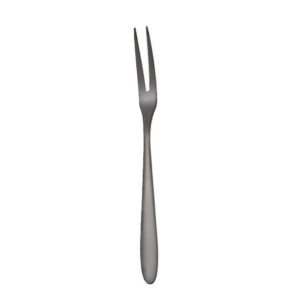 304 Stainless Steel Fruit Cake Fork Plating Titanium Tableware, Color: Titanium Black