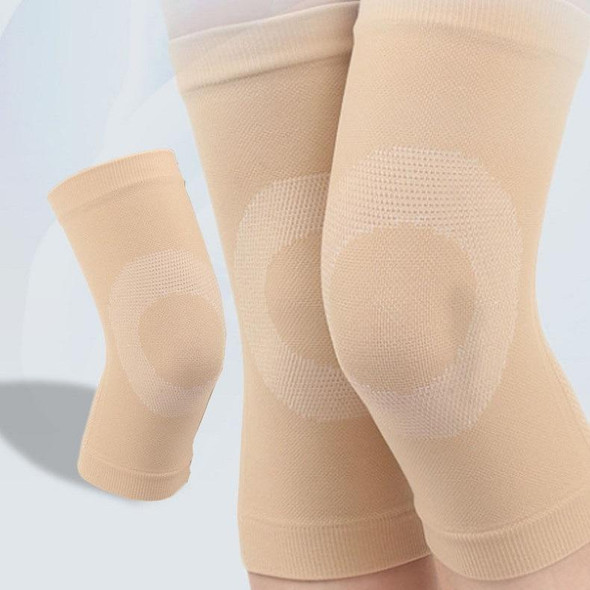 2 Pairs Thin Nylon Stockings Joint Warmth Sports Knee Pads, Specification: M (Black) 