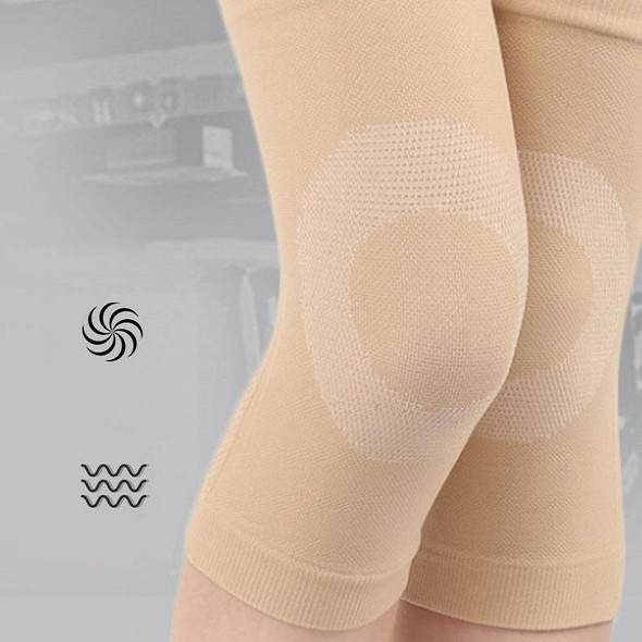 2 Pairs Thin Nylon Stockings Joint Warmth Sports Knee Pads, Specification: M (Black) 