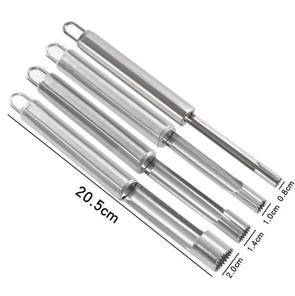 3 PCS Kitchen Stainless Steel Thickened Hawthorn And Red Dates Corer, Specification: 1.4cm