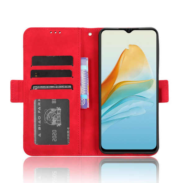 For ZTE Axon 40 Lite Skin Feel Calf Texture Card Slots Leather Phone Case(Red)