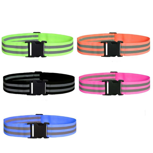 3 PCS Outdoor Adjustable Night Running And Cycling Reflective Waistband, Specification: 5cm Width(Pink)