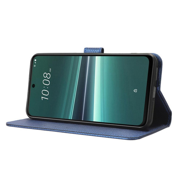 For HTC U23 / U23 Pro Diamond Texture Leatherette Phone Case(Blue)