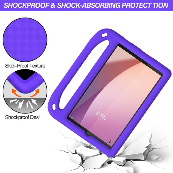 For Lenovo Tab M8 4th Gen Handle Portable EVA Shockproof Tablet Case(Purple)