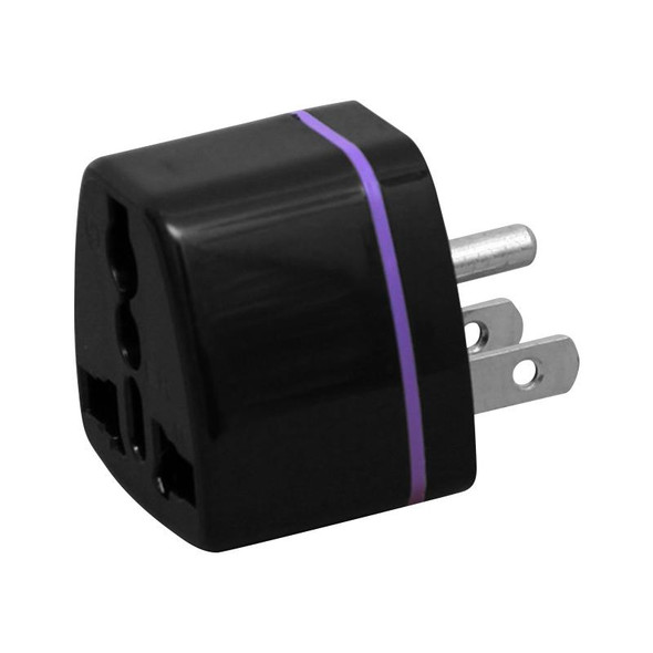 Pure Copper US Plug Mexico Adapter (Black)