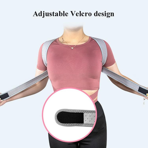 Adjustable Men And Women Invisible Back Correction Belt Adult And Child Hunchback Posture Correction Belt, Specification: Free Size(Gray)