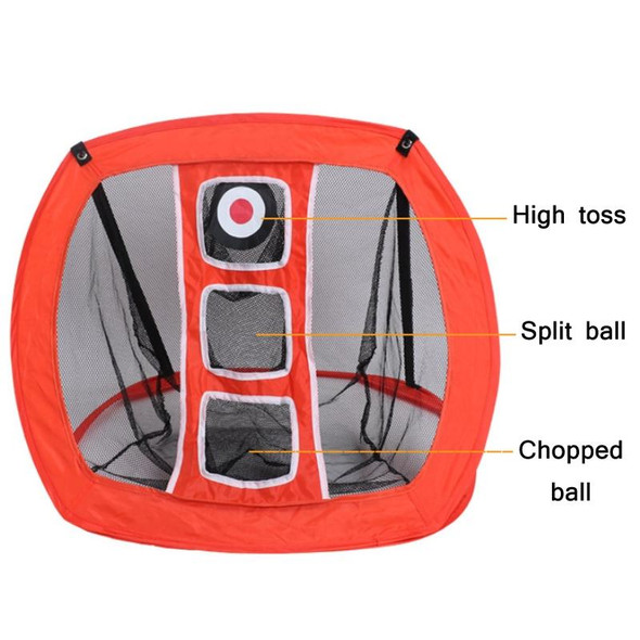 Indoor Golf Practice Net Square Cut Rod Folding Set Net(Red)