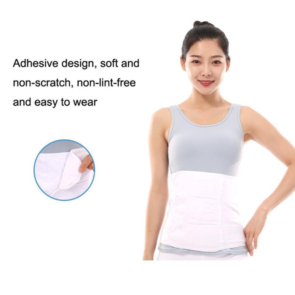 L Postpartum Abdominal Belt Full Cotton Abdominal Fixed Elastic Abdominal Belt(White)