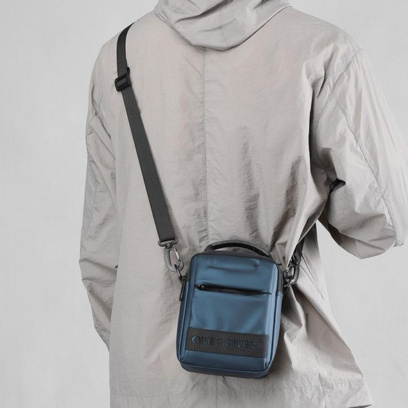 WEPOWER Simple Men Messenger Bag Can Wear Belt Hanging Bag Handheld Shoulder Bag(Dark Blue)