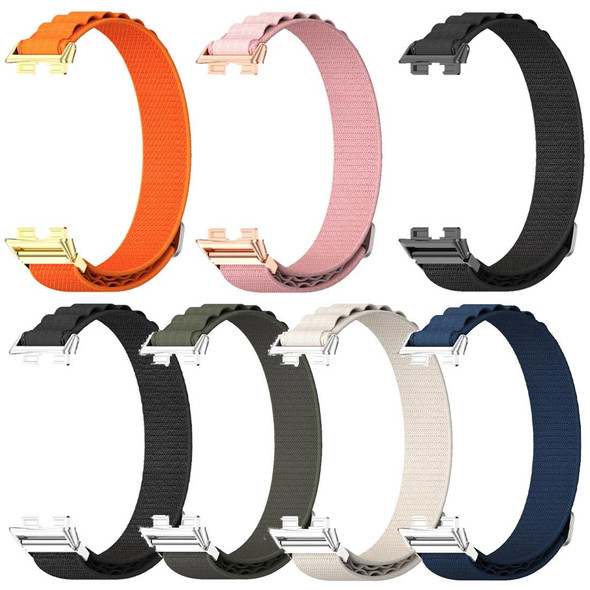 For Huawei Band 8 Mijobs Nylon Breathable Watch Band(Black)