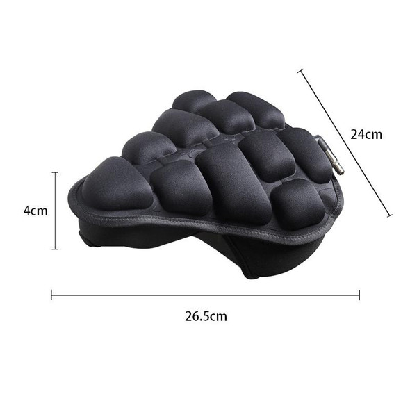 BC-203 2.0 M Size Bicycle Foldable Inflatable Airbag Cushion Seat Cover with Inflator (Black)