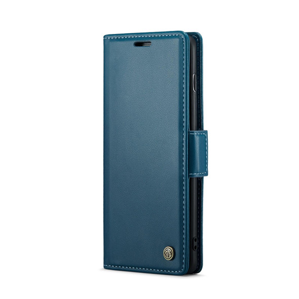 For Samsung Galaxy S10+ CaseMe 023 Butterfly Buckle Litchi Texture RFID Anti-theft Leatherette Phone Case(Blue)