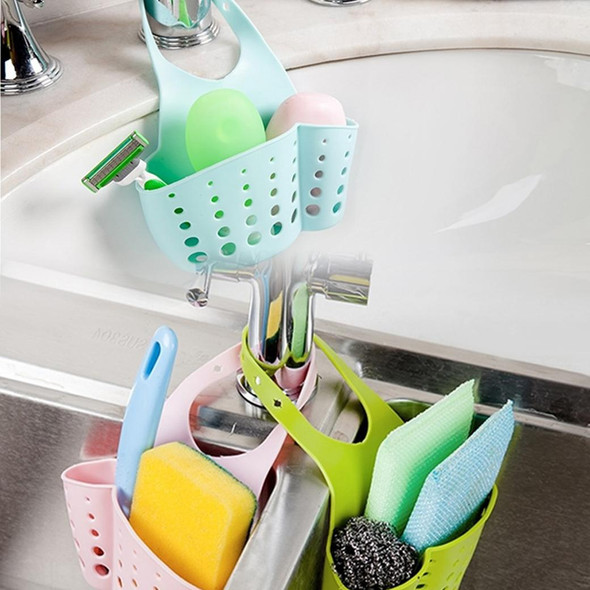 10 PCS TM15008 Adjustable Snap-On Sink Storage Hanging Basket Kitchen Drain Hanging Bag(Random Color Delivery)