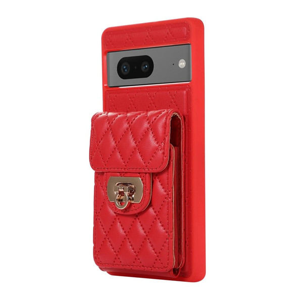 For Google Pixel 7a Card Slot Leatherette Phone Case(Red)