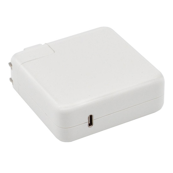 61W Type-C Power Adapter Portable Charger with 1.8m Type-C Charging Cable, US Plug(White)