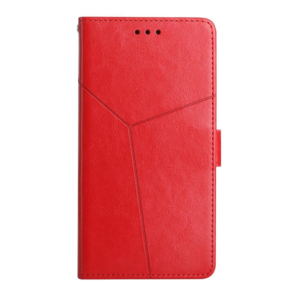 For Honor 90 Y-shaped Pattern Flip Leatherette Phone Case(Red)