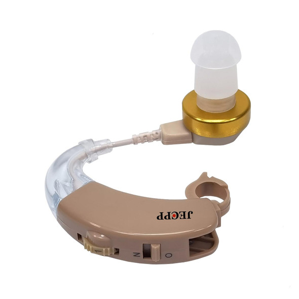 KAIXINWEI F-136 DC1.5V Earhook Hearing Aid Sound Amplifier(Khaki)