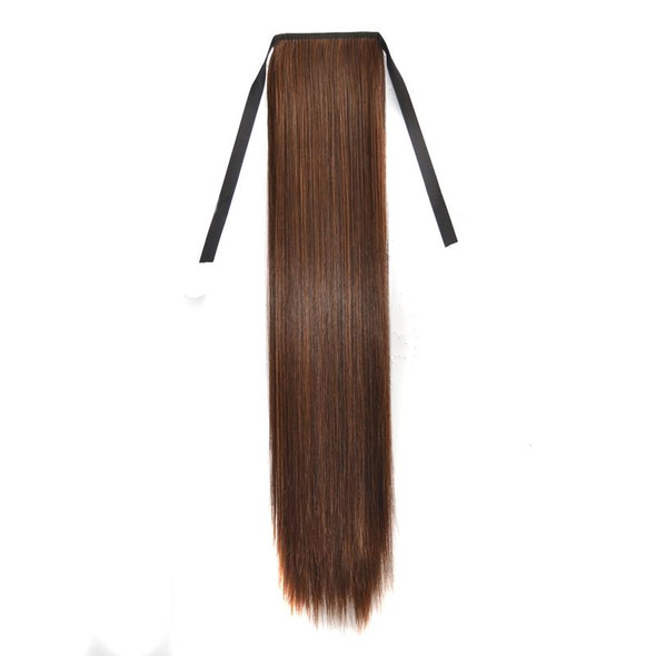 Natural Long Straight Hair Ponytail Bandage-style Wig Ponytail for WomenLength: 60cm (Flaxen)