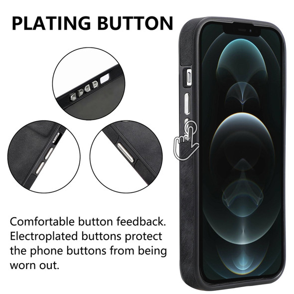 For iPhone 12 Skin-Feel Electroplating TPU Shockproof Phone Case(Black)