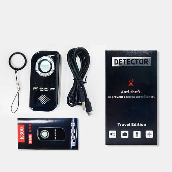 K300 Multifunctional Infrared Detector Ziguang Banknote Detector Hotel Anti-snooping Detection Travel Compass Anti-lost Device(Black)