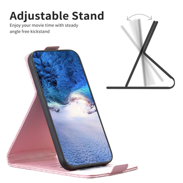 For Samsung Galaxy S21 5G Diamond Lattice Vertical Flip Leatherette Phone Case(Pink)