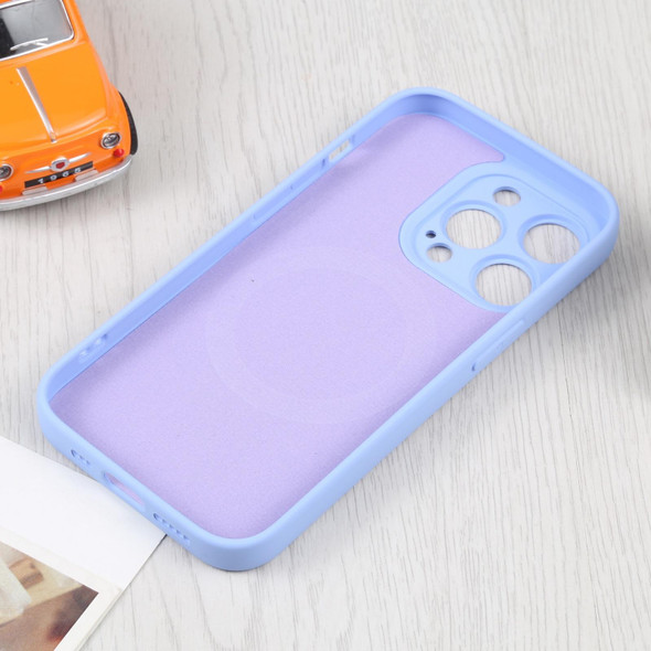 For iPhone 15 Pro Liquid Silicone Magsafe Phone Case(Light Purple)
