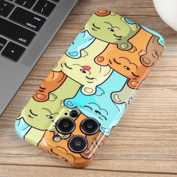 For iPhone 13 mini Dustproof Net Full Coverage PC Phone Case(Cute Bear)