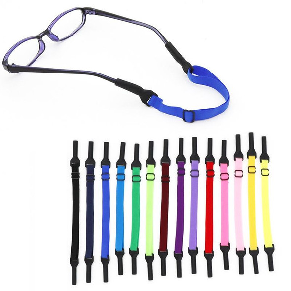 10pcs Short Style Glasses Non-Slip Rope Adjustable Elastic Sports Legs Anti-Drop Fixed Strap(Light Yellow)