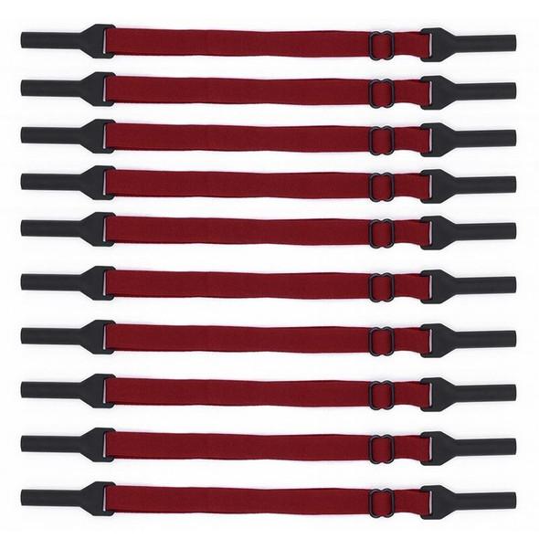 10pcs Long Style Glasses Non-Slip Rope Adjustable Elastic Sports Legs Anti-Drop Fixed Strap(Dark Red)