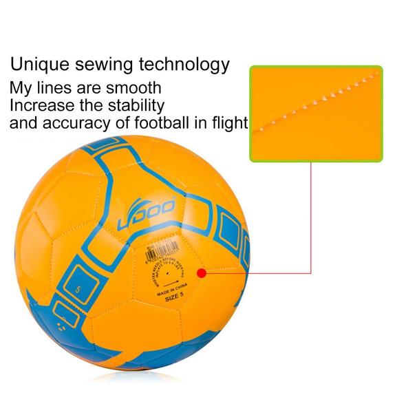 19cm PU Leatherette Sewing Wearable  Match Football (Fluorescent Blue)