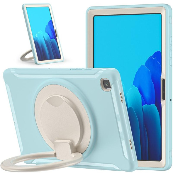 Shockproof TPU + PC Protective Case with 360 Degree Rotation Foldable Handle Grip Holder & Pen Slot For Samsung Galaxy Tab A7 10.4 2020 T500(Ice Crystal Blue)